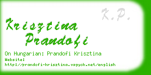 krisztina prandofi business card